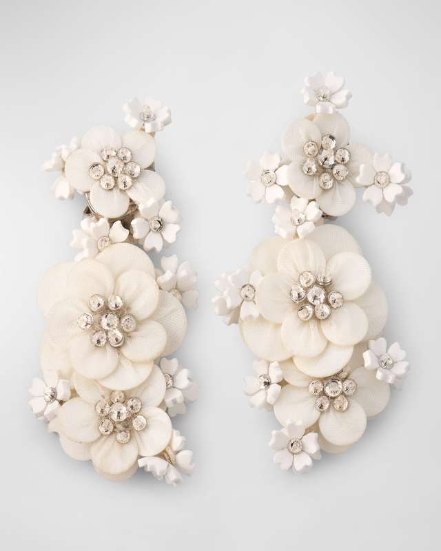 Multi-Flower Clip-On Earrings